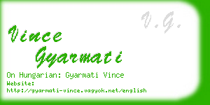 vince gyarmati business card